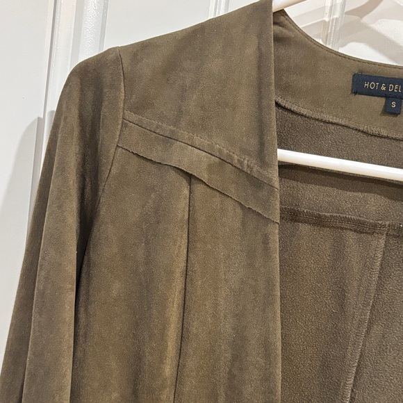 Hot And Delicious Ultra Suede Crop Fringe Jacket Small - Picture 3 of 4